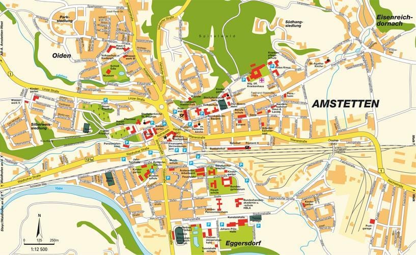 mapa de amstetten austria