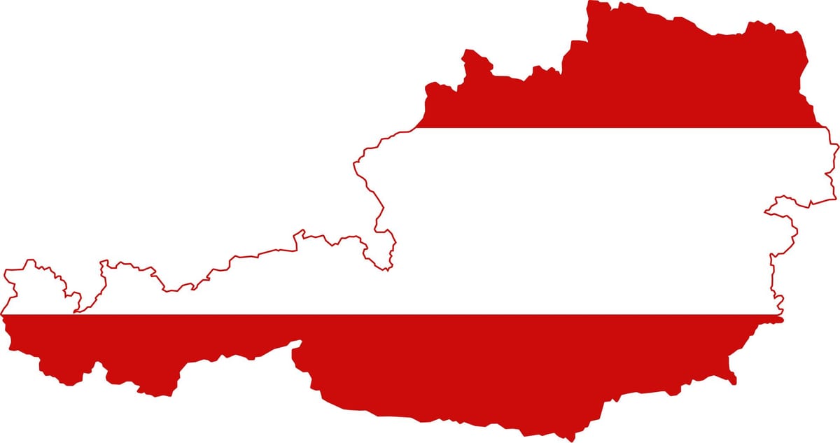 austria bandeira mapa