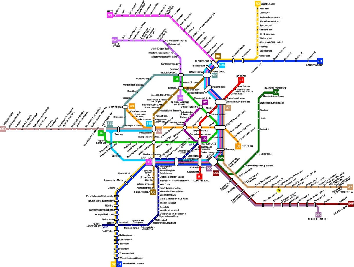 austria metro mapa