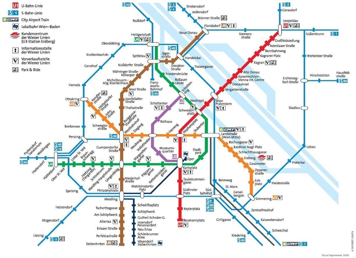 austria subterráneo mapa