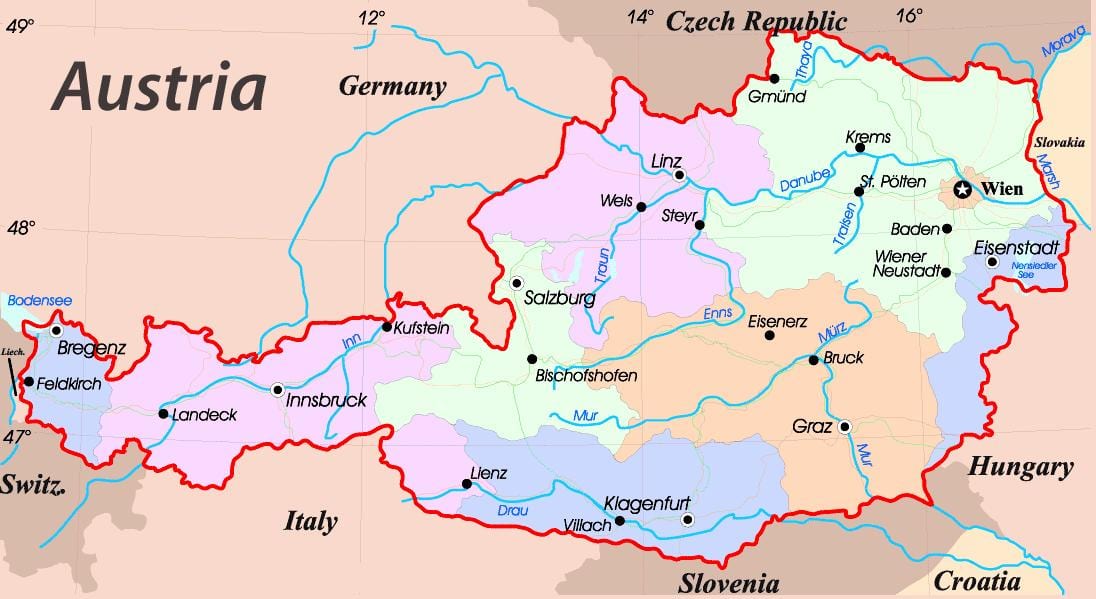 mapa de eisenstadt austria