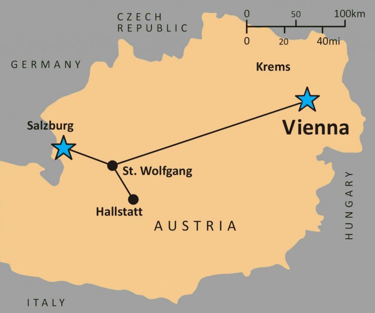 mapa de hallstatt austria 