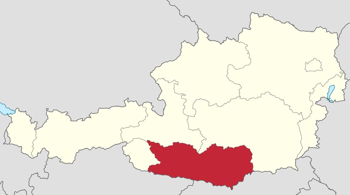 mapa de karnten austria 