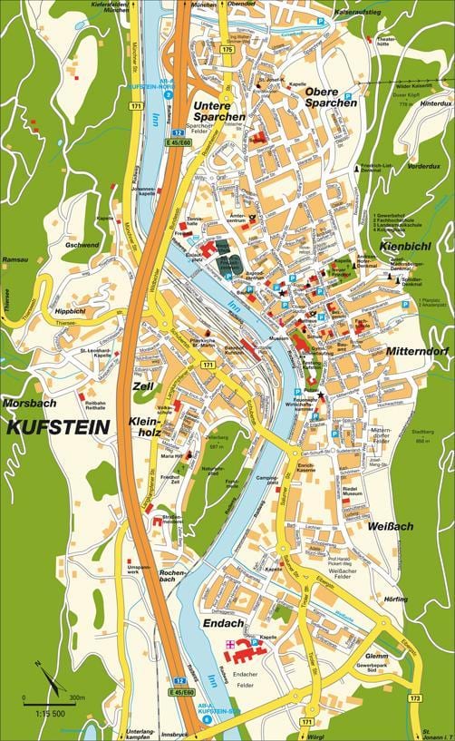 mapa de kufstein austria