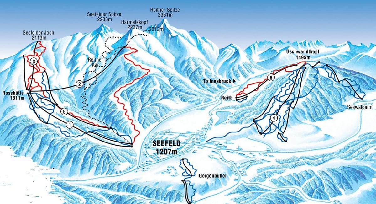 mapa de austria, seefeld