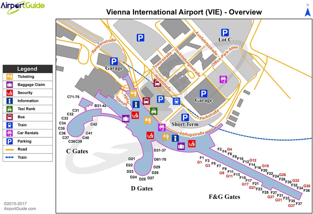 mapa de viena, austria aeroporto
