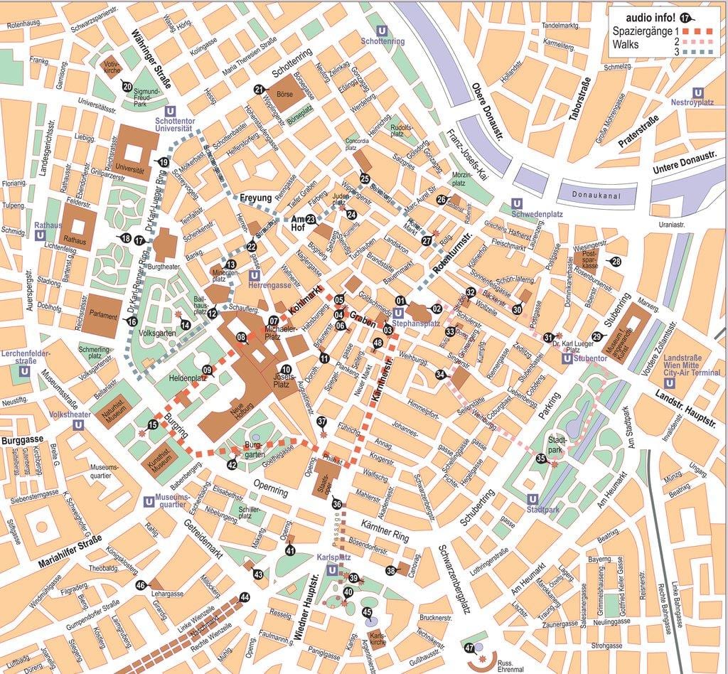 viena, austria centro da cidade mapa