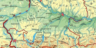 Mapa da alta austria