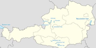 Mapa de austria lagos
