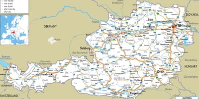 Mapa de ruta de austria