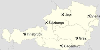Aeroportos en austria mapa