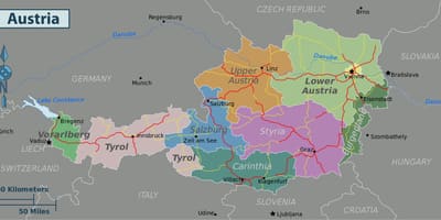 Austria atraccións mapa