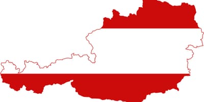 Austria bandeira mapa