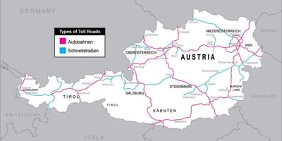 Estradas con peaxe en austria mapa