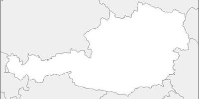 Mapa de austria mapa contorno