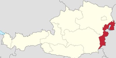 Mapa de burgenland austria