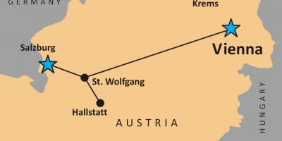 Mapa de hallstatt austria 