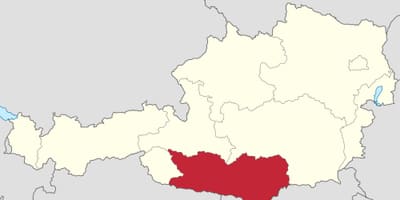 Mapa de karnten austria 