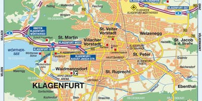 Mapa de klagenfurt austria