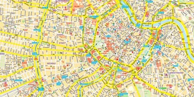 Rúa da cidade mapa de viena, austria