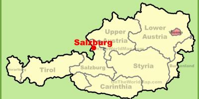 Austria, salzburg mapa