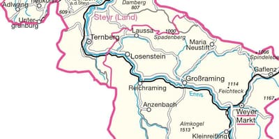 Mapa de steyr austria 
