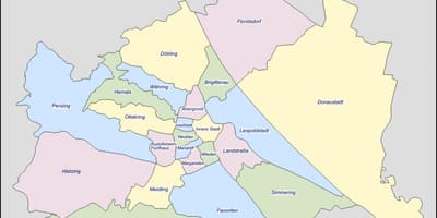 Mapa de viena, austria provincia 