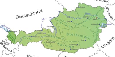 Mapa de vorarlberg austria